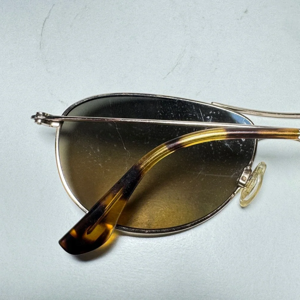 Maui Jim Baby Beach MJ-245 Gold Titanium Aviator Sunglasses Frames Only